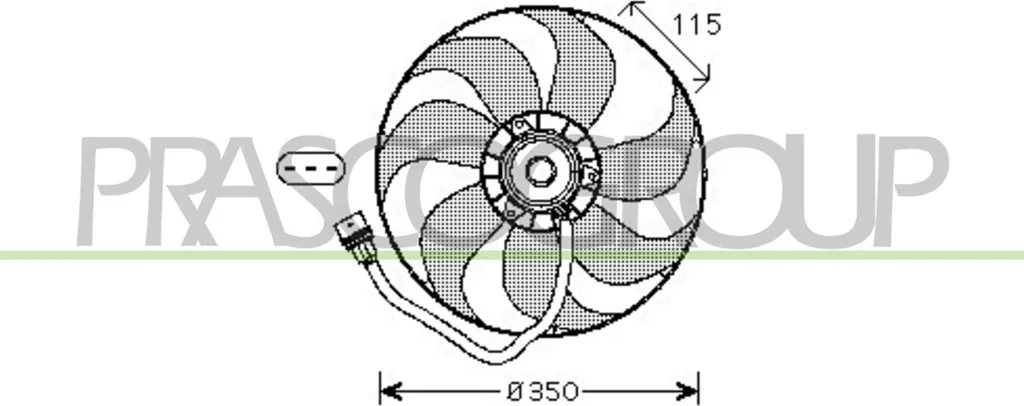 Ventilateur Radiateur 6X0959455A Haute Résistance pour Octavia Bora TT