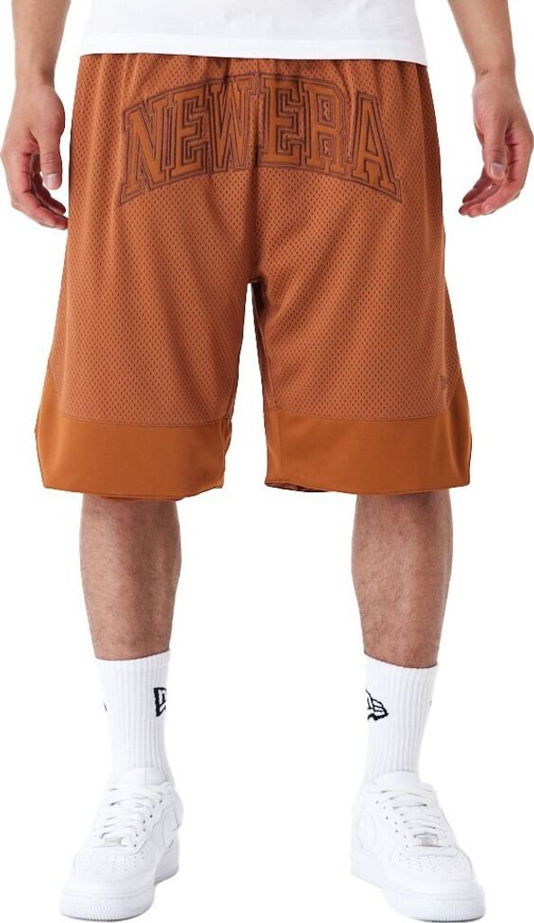 New Era Overized Mesh Basketball Shorts earth brown - XL