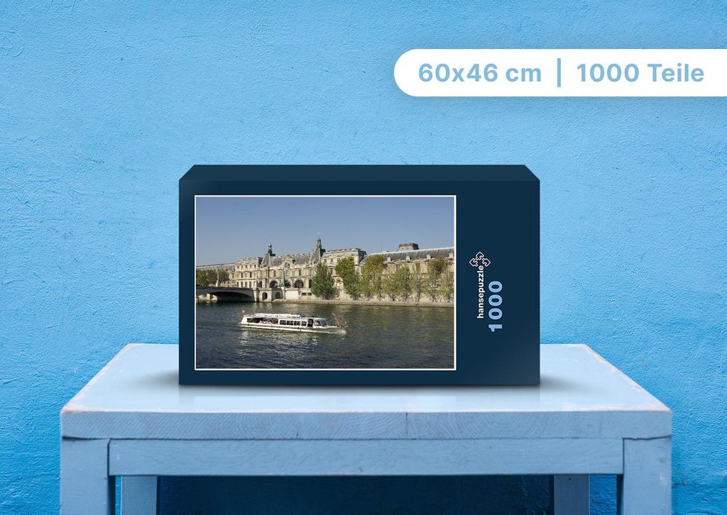 hansepuzzle 106813 - Paris Puzzle, 1000 Teile, Reisen, 60,0 x 46,0cm mit hochwertiger Aufbewahrung, Kartonbox und wiederverschließbarem Beutel