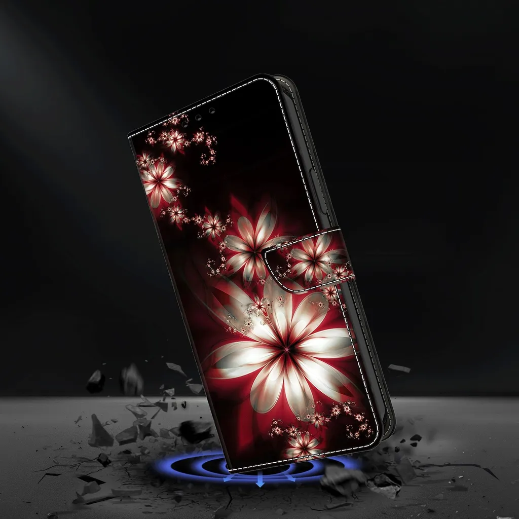 Custodia Elegante in Pelle per Xiaomi Redmi Note 13 Pro+ Motivo Goffrato - 8