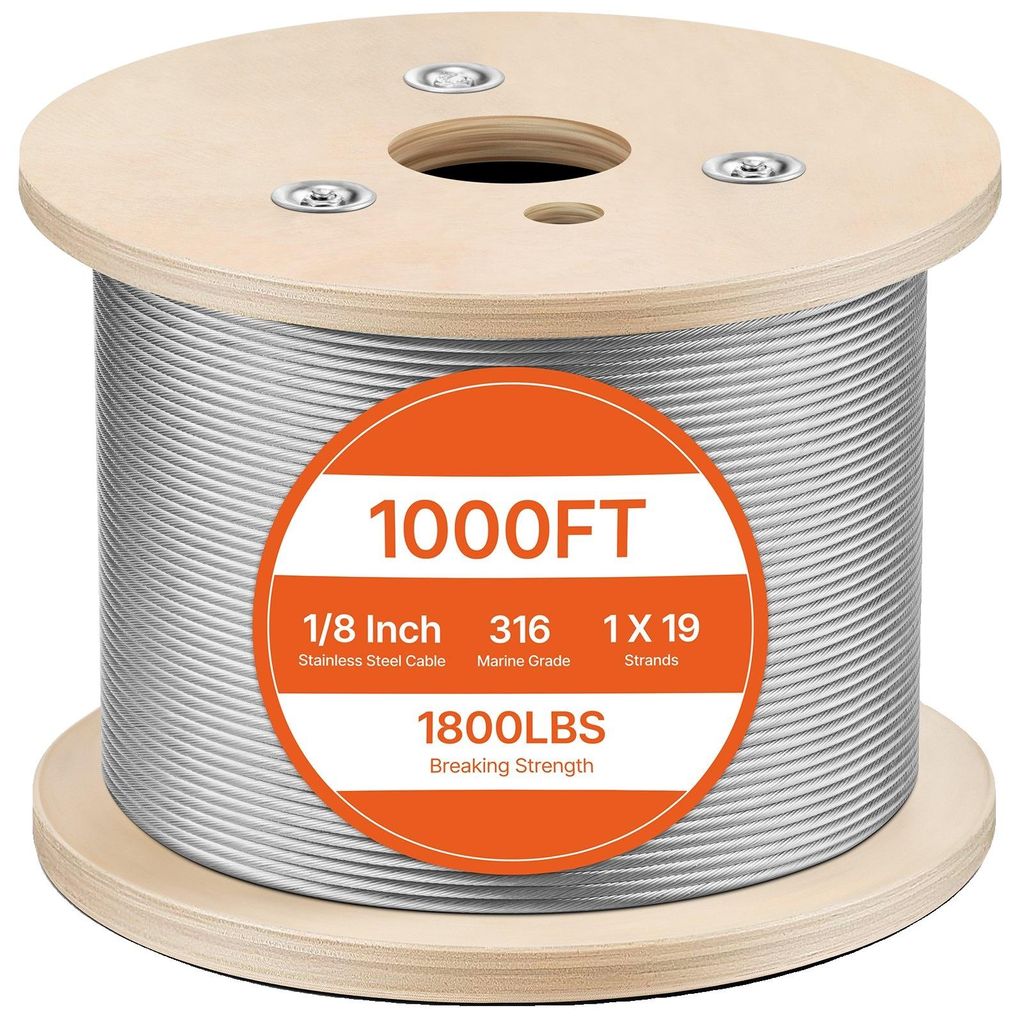 VEVOR 3.2mm Câble métallique en acier inoxydable 316 Câble Image du produit 