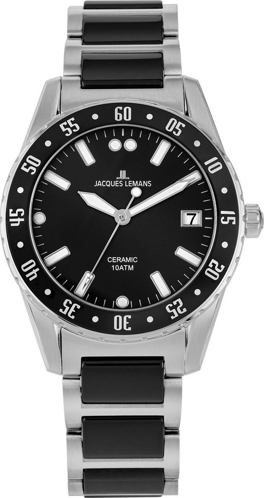 Jacques Lemans 42-10A Liverpool Ceramic Herrenuhr 42mm 10ATM