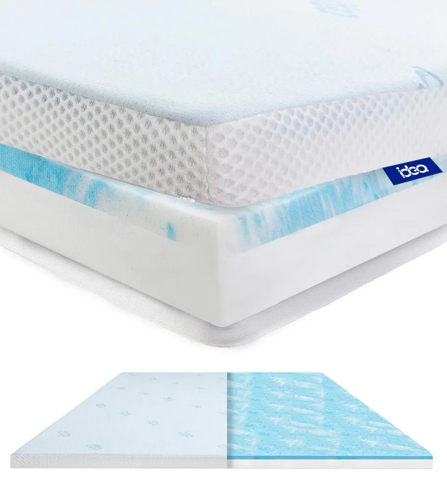 Surmatelas ergonomique 7,5 cm en gel moussé avec soutien ferme H3/H4