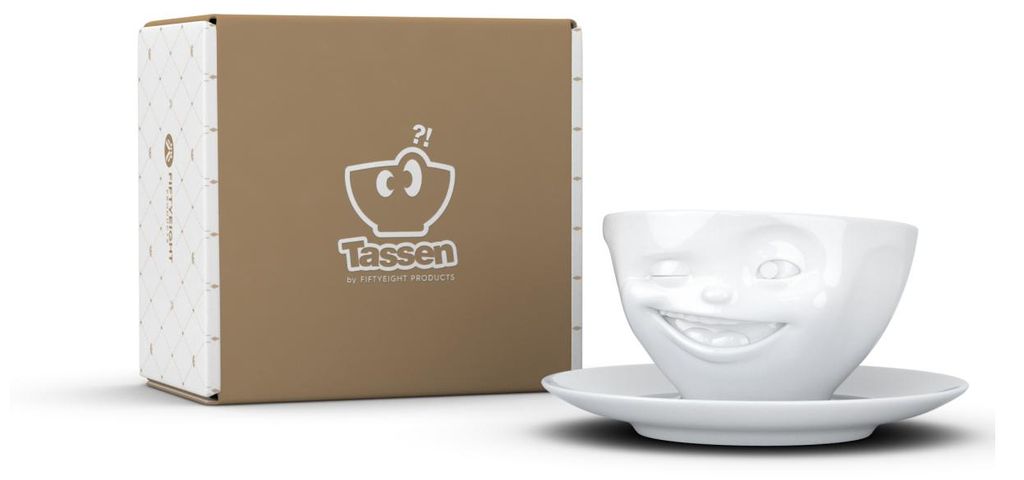 Fiftyeight Tasse Zwinkernd 200 ml weiß Produktbild 