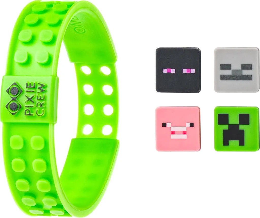 Bracelet Pixie Crew & Minecraft Vert - Accessoire Créatif Personnalisable