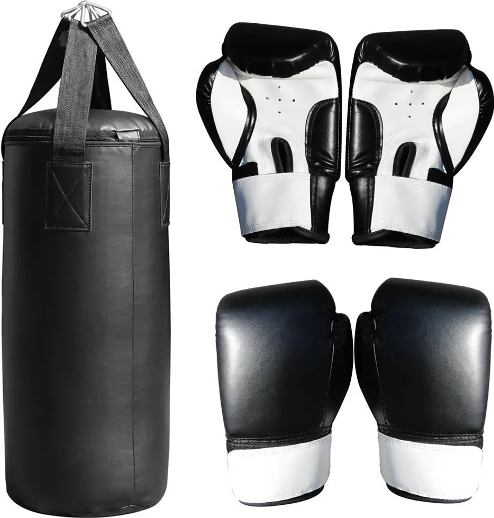 Sac de frappe 9kg avec gants de boxe pour entraînement de sport Jab