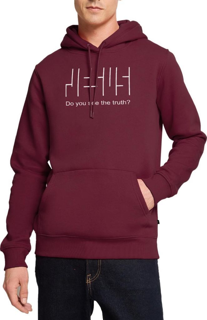 Spreadshirt Jesus Glaube Christlich Do You See The Truth Herren Premium Hoodie, 4XL, Burgunderrot