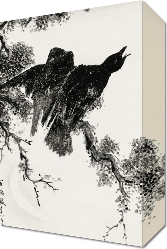 Bild 20x30cm Eastern Rook, Japanische Kashu Vintage für das Wohnzimmer