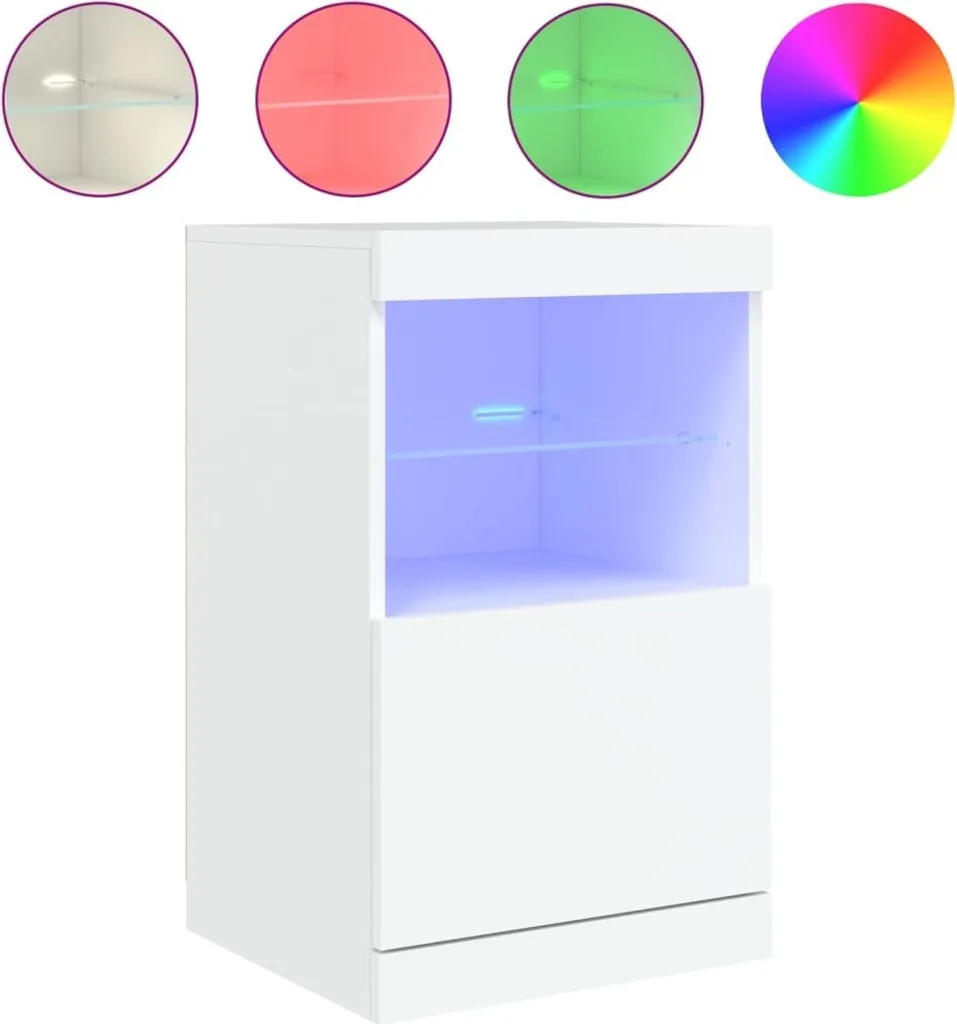 SYFAX™ Credenza con Luci LED Bianca 41x37x67 cm