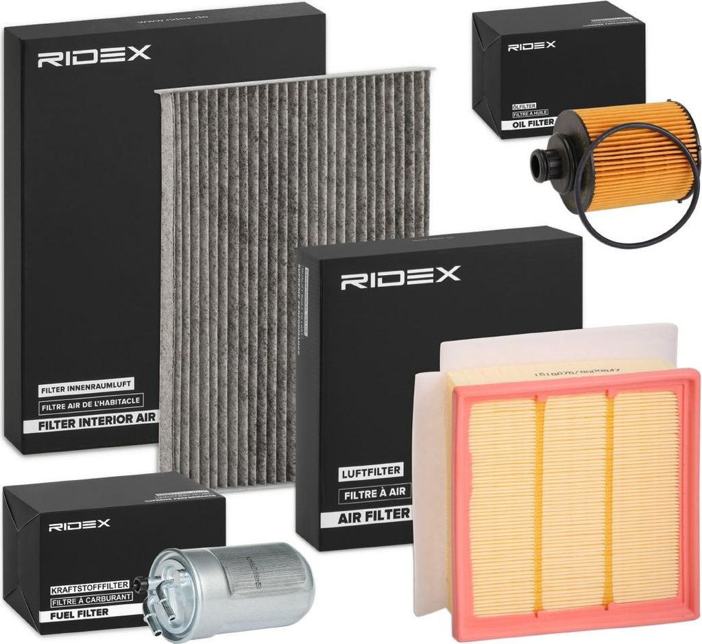 RIDEX Filterset Inspektionspaket Filtersatz für OPEL Corsa D Schrägheck (S07) Corsa C Schrägheck (X01) für VAUXHALL Corsa Mk III (D) Schräghec...