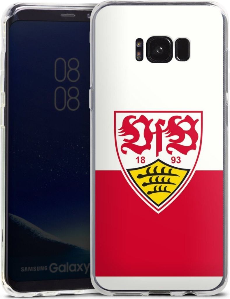 DeinDesign Handyhülle für Samsung Galaxy S8 Plus Silikon Hülle Case Smartphone Schutzhülle Logo Offizielles Lizenzprodukt VfB Stuttgart