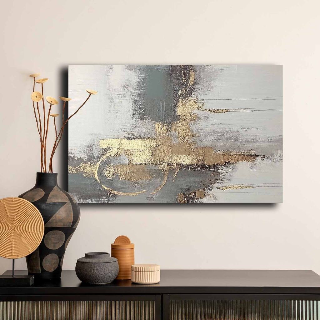 Wallity, 4570GSC-012, Dekorative Leinwandmalerei, Mehrfarbig, 100 % LEINWAND, 45 x 70 cm