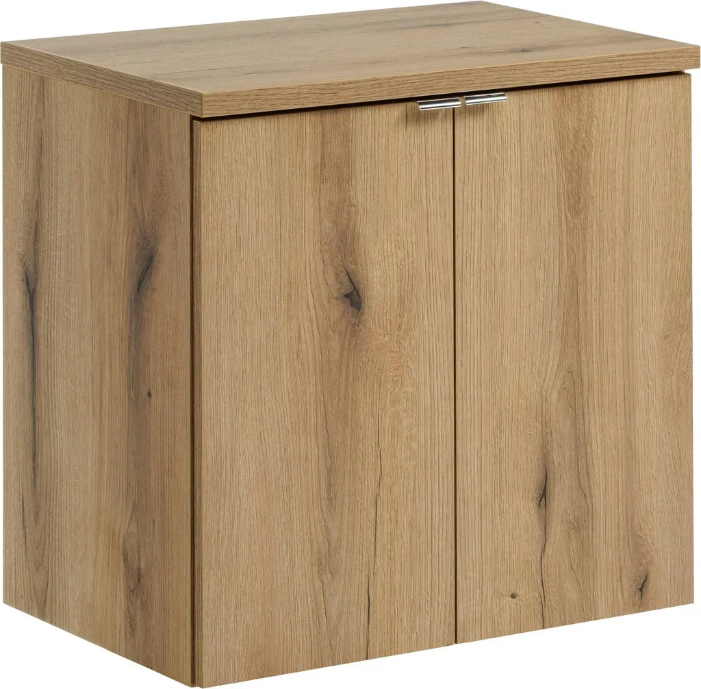 Gagnez de la Place : Meuble Lavabo 60cm Nova Chêne pour Petite Salle de Bain