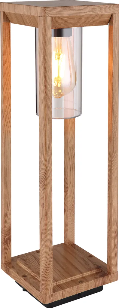 Lampe extérieure Globo Lighting aluminium aspect bois avec douille E27