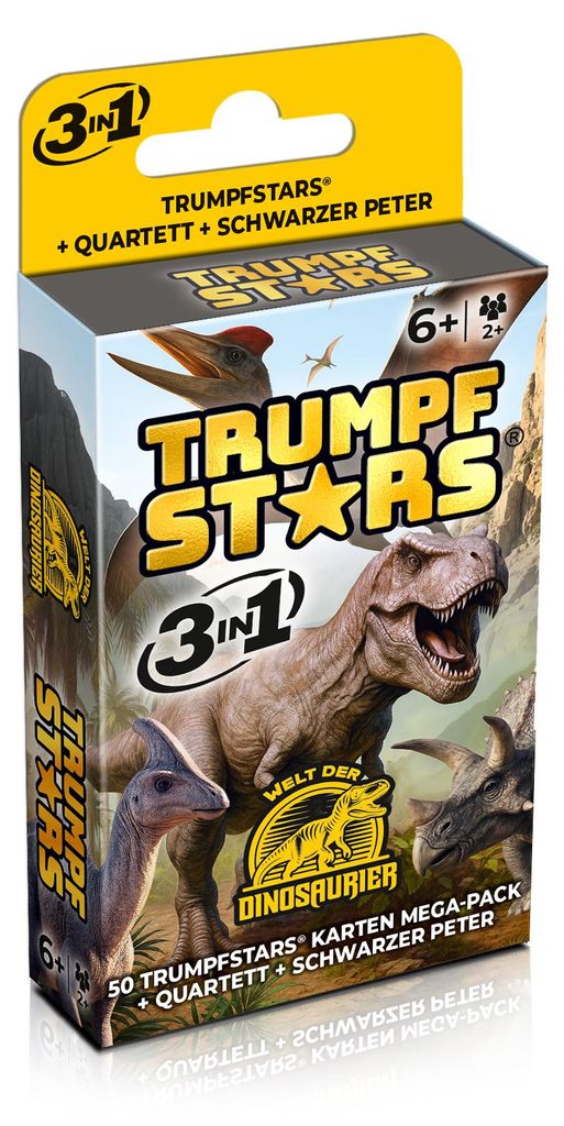 Kartenspiel Trumpfstars Welt der Dinosaurier 3in1 Dinos ab Produktbild 
