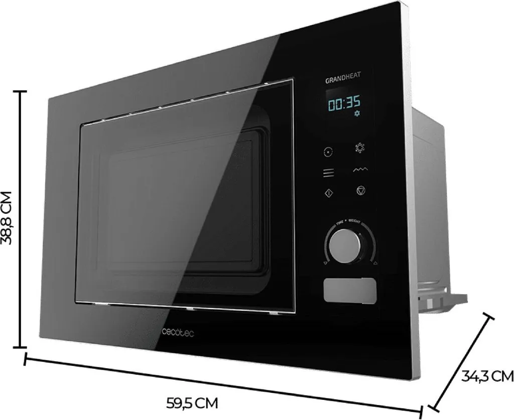 Micro-ondes encastrable Cecotec 2090 : finit les plats mal cuits