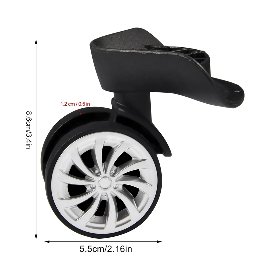 Ruote Ricambio Valigie Girevoli 360° | Kit Riparazione Trolley Plastica - 6