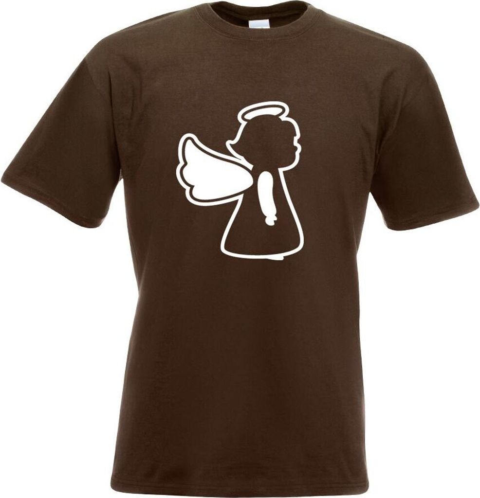Kiwistar - T-Shirt - Chocolate - Schutzengel heiligen Schein Angel Motiv Bedruckt Funshirt Design Print - mit Motiv Bedruckt - Funshirt Design - Sp...