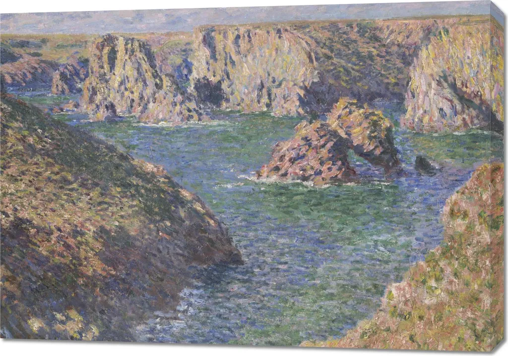 Tableau Grand Format 100x70 cm Port-Domois Monet - Idéal Salon et Bureau