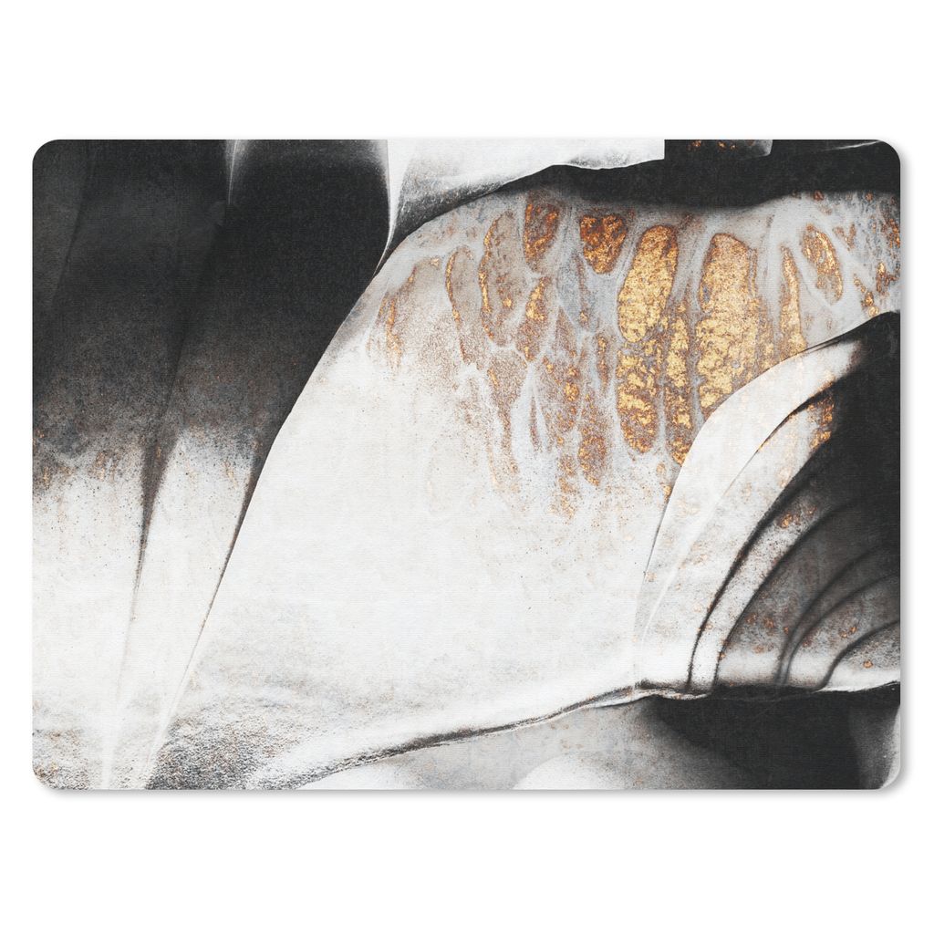 MuchoWow Mauspad Mousepad Gold - Abstrakt - Design 23x19 cm - Mousepads - Maus Mat - Pad - Mausunterlage - Schreibtischunterlage - Mauspad