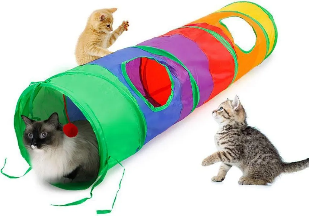 Jouet tunnel long FIGARO pour chat à structure ressort rétractable - 2