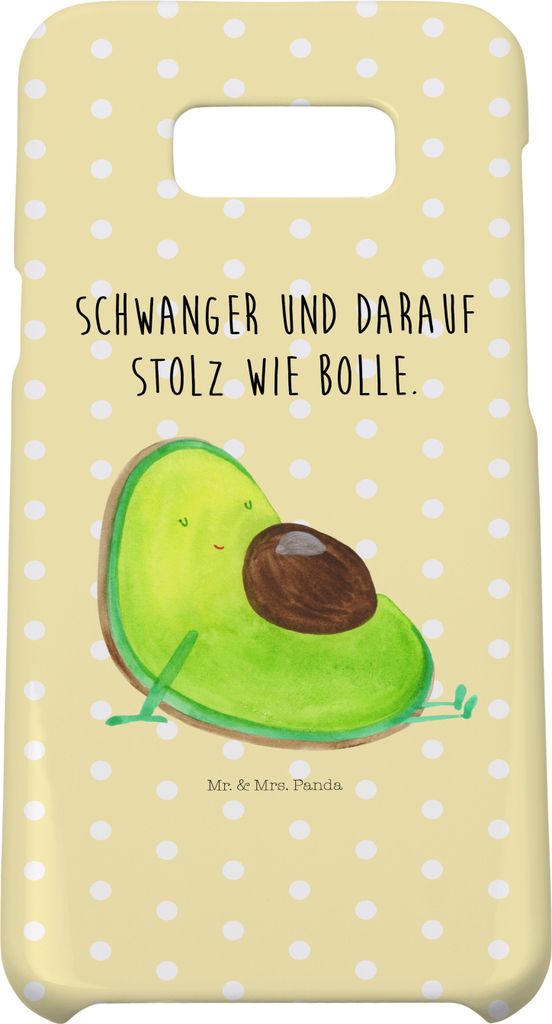 Mr. & Mrs. Panda Samsung Galaxy S8 plus Handyhülle Avocado Schwangerschaft - Gelb Pastell - Geschenk, Geburt, Schwanger, Handy, Cover, Hülle, Bab...