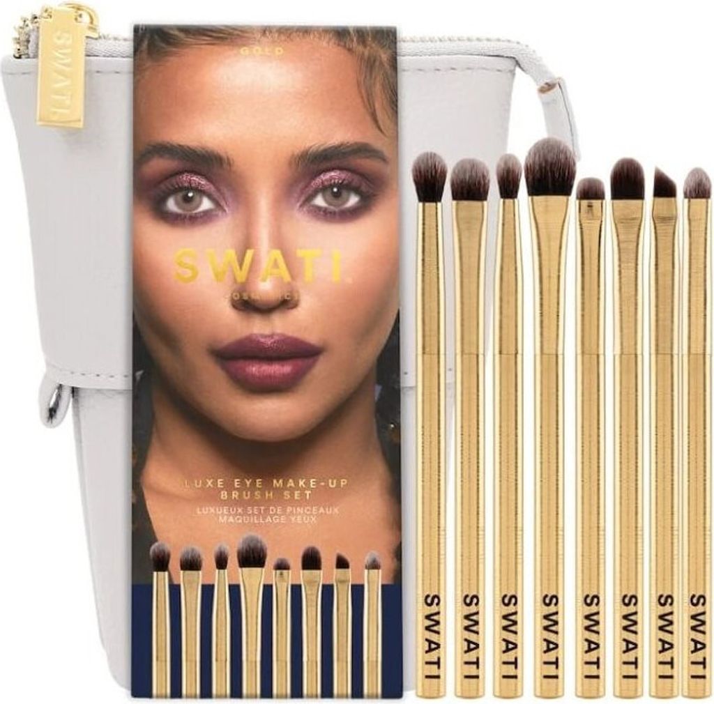 Swati Luxe Eye Make-Up Brush Set Gold 8 pcs
