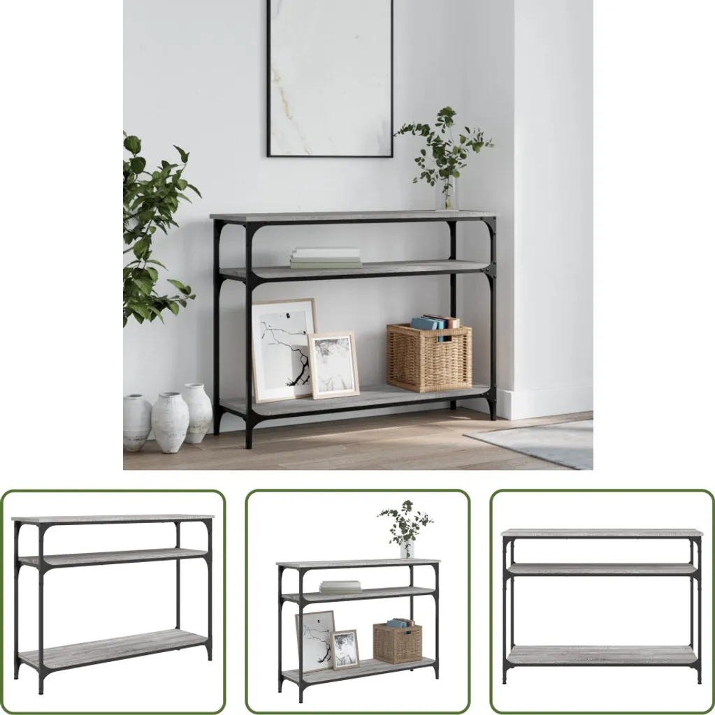 Consolle Grigia Sonoma 100x29x75 cm - Mobile Ingresso The Living Store