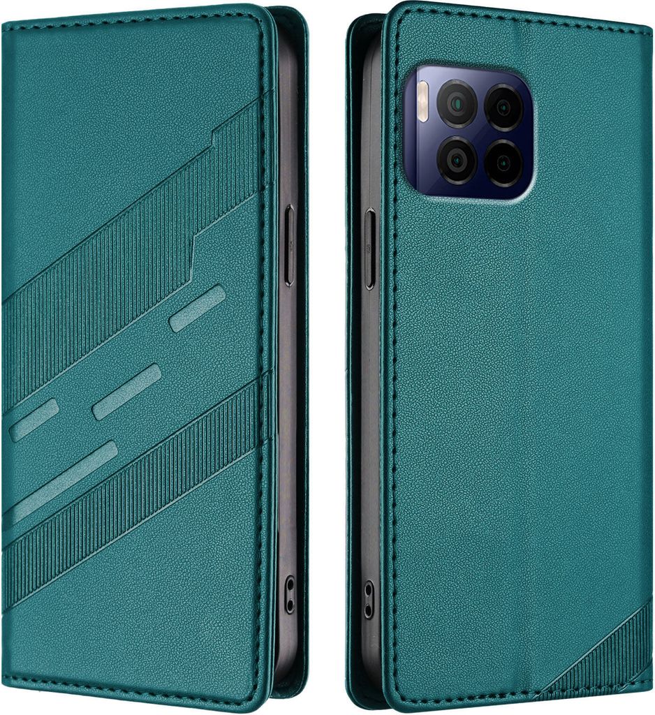 Hülle für T-Mobile REVVL 7 Pro, Kunstleder Brieftaschen Handyhülle mit Kartenfach und Standfunktion Grün