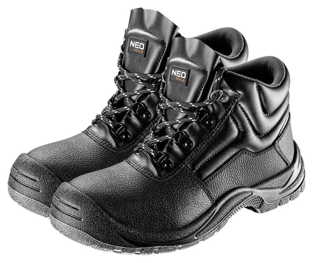 NEO TOOLS Berufsstiefel der Klasse O2 SRC EU aus genopptem und glattem Leder, hoher Schaft Arbeitschuhe Sicherheitsschuhe | Größe: 40