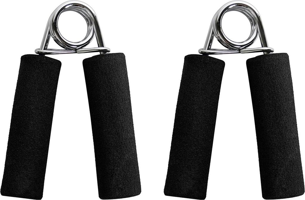 VirtuFit Foam Handtrainer 2 Stück Schwarz für Griff und Unterarmtraining