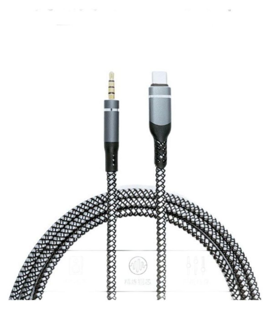 INF USB-C auf 3,5-mm-Audiokabel für Livestreaming und interne Aufnahmen mit dem Smartphone – Hochwertiges, geflochtenes Kabel, 2 m/3 m 2 m