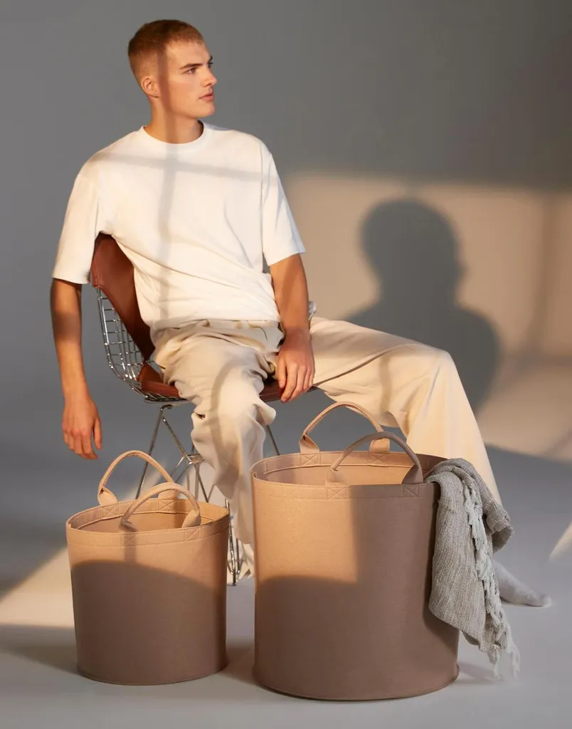 Cesto Personalizzabile BagBase BG728 M Feltro Antracite 50L - 5