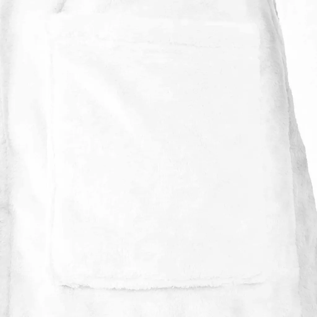 Vestaglia Accappatoio Bianco XXL vidaXL: Flanella Morbida senza Cappuccio - 5