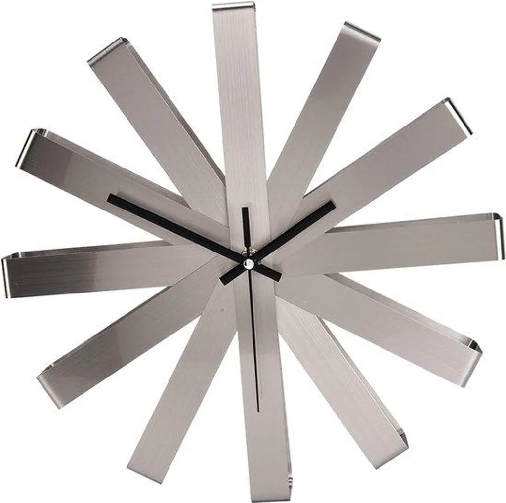 Horloge murale Silent moderne en acier inoxydable pour salon et bureau