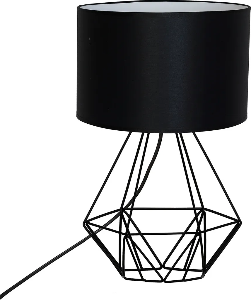 Lampe à poser panier métal noir design moderne Luminex pour votre salon