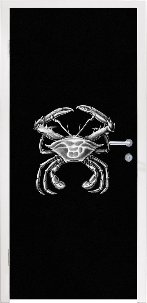 MuchoWow Türtapete Selbstklebende Türfolie Ernst Haeckel - Krabbe - Alte Meister - Vintage - Tiere - Kunst 75x205 cm Türposter Türaufkleber K...