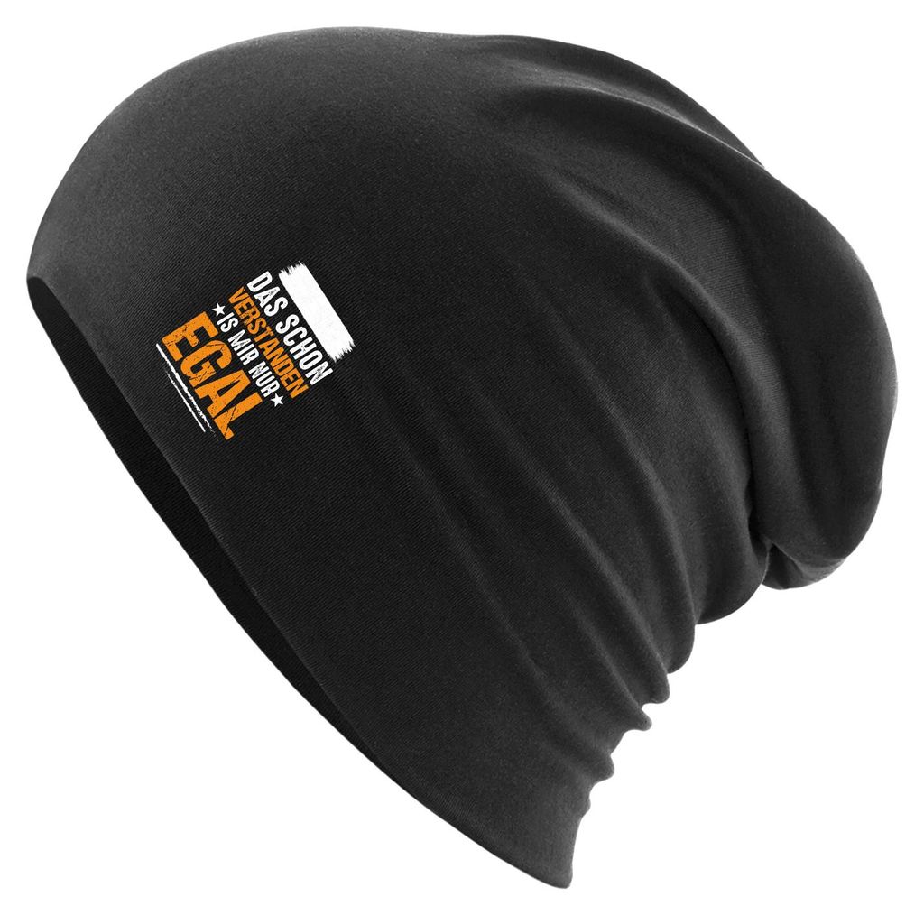 Huuraa Beanie Hab das schon verstanden ist mir nur egal Black One Size Baumwolle und Elasthan Mütze Geschenkidee
