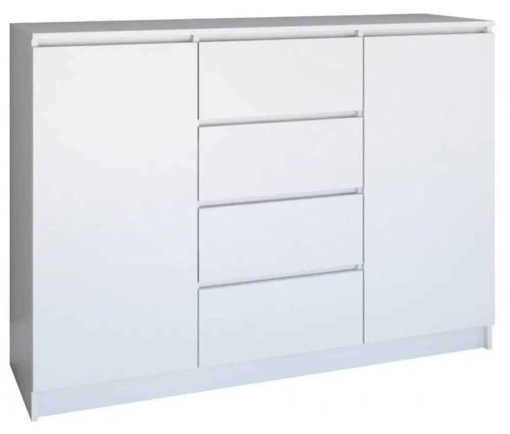 Topeshop 2D4S BIEL, Weiß, 4 Schublade(n), Partikelbord, Produktbild 