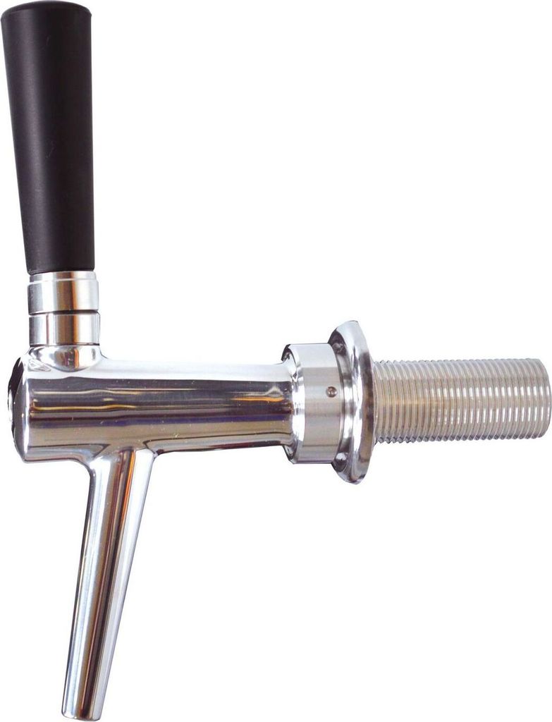 Kolbenschankhahn C-TAP aus Chromnickelstahl, NW 7 mm, poliert, Length:35 mm