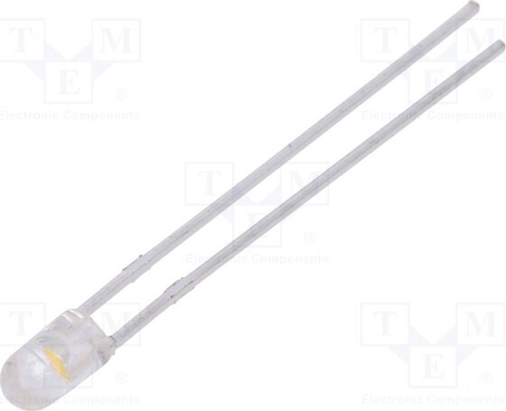 5x LED 30° warmweiß 3mm 5000÷8500mcd ohne Flansch LL-304WC2J-W6-3PD LED Dioden T