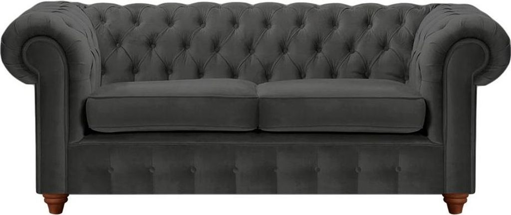 Zweisitzer-Sofa Chesterfield Max-Velluto 20-dark oak