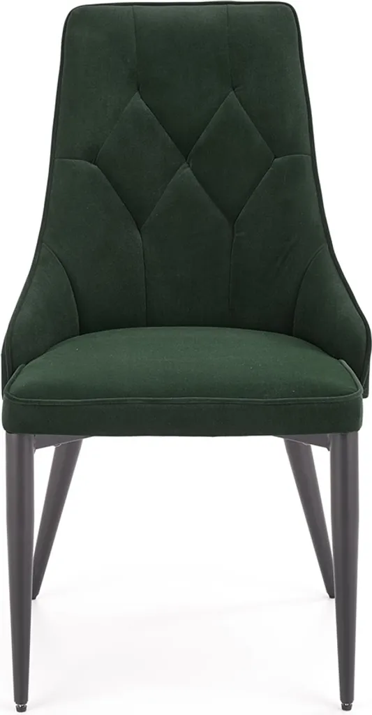 Chaise salle à manger velours vert Nadiya : confort et stabilité garantis