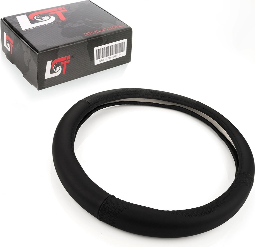 Lenkradbezug Ø 38x9 cm schwarz für ALFA ROMEO für SUBARU Produktbild 