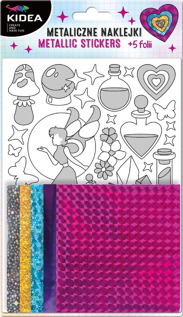 Metallische Aufkleber zum Selbermachen Feen Kidea