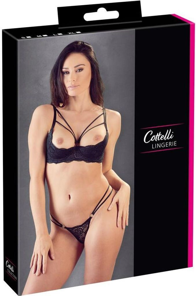 Cottelli LINGERIE - Spitzen-Hebe & String Set