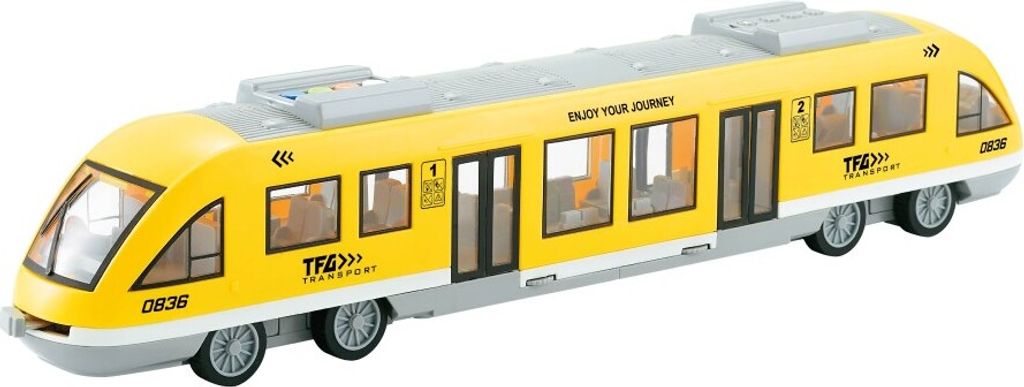Straßenbahn auf Schwungrad 1:16 gelb Produktbild 