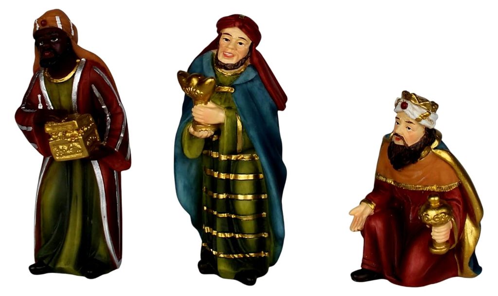 Krippenfigurenset Heilige Drei Könige Babylon orientalisch ca. 10cm Polyresin handbemalt
