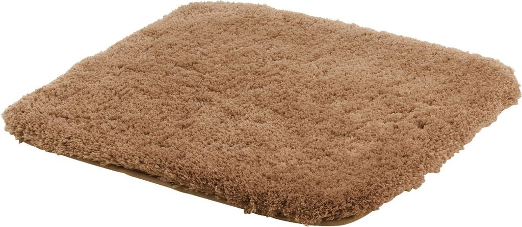 Badematte - Sandfarben - 45 x 50 cm - Polyester - mit Anti-Rutsch-Beschichtung