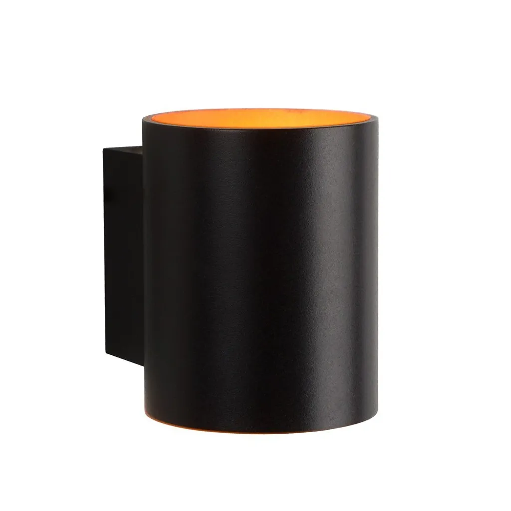 Luminaire Mural Design Cube Noir Laiton XERA Lucide pour Salon G9
